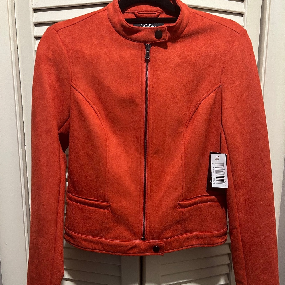 NWT Vegan Suede Moto Jacket Valle Coffeeshop